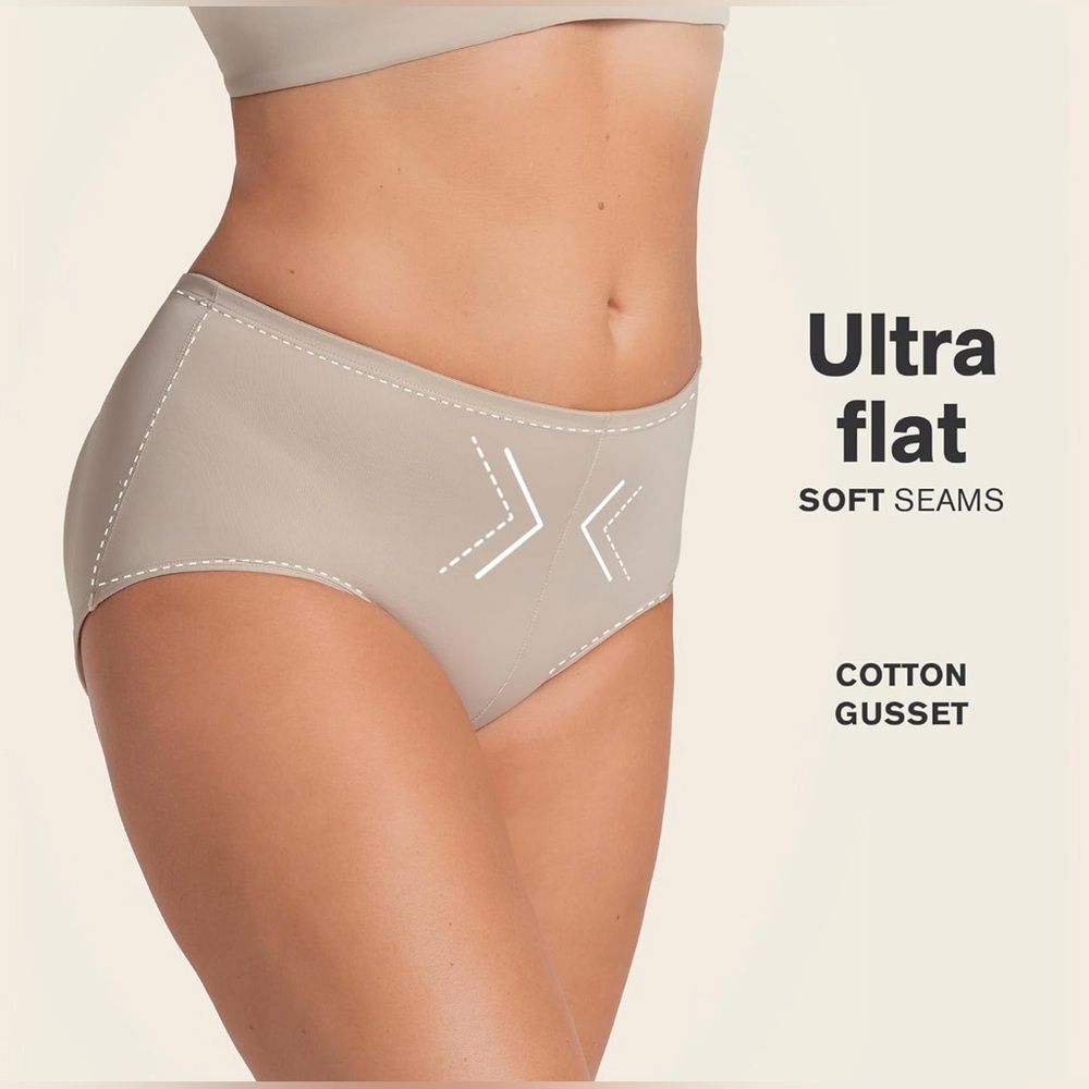 NWT LEONISA Brazilian Butt Lift Shape-wear Nude Padded Panties Size: Medium - Picture 5 of 6